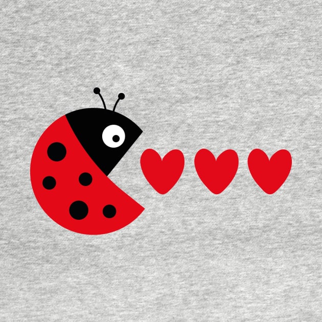 Ladybug packman - funny valentine design by colorbyte